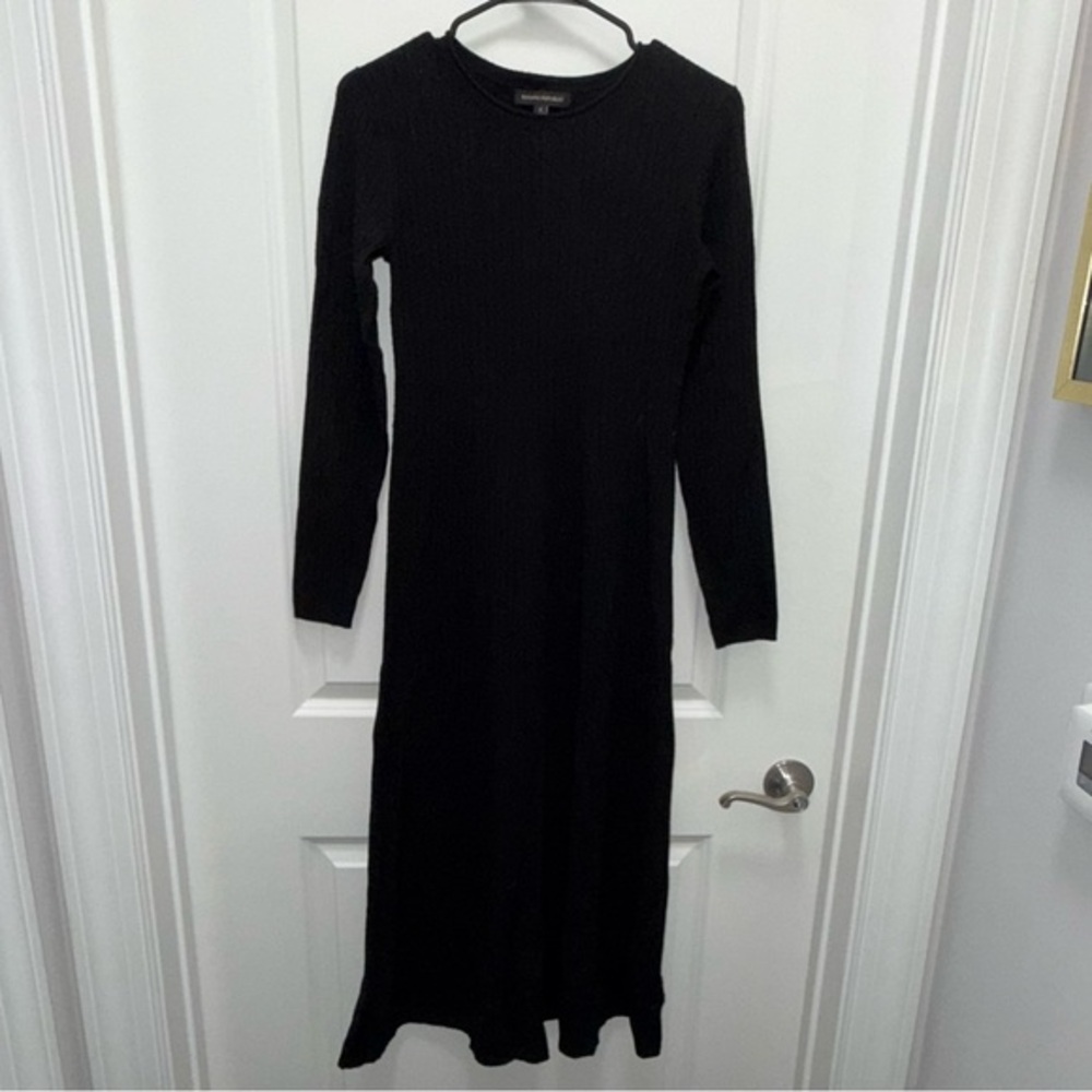Banana Republic Black Sweater Midi Dress